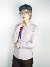 Light Gray Netural Button-down Collar Long Sleeve Shirt