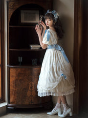 Do Not Delay Until Spring Elegant Grecian Sweet Dress Apricot White One Piece