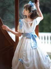 Do Not Delay Until Spring Elegant Grecian Sweet Dress Apricot White One Piece