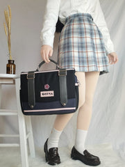 Black and Pink 3 Ways JK Uniform Satchel Bag Bunny Island Sakura Japanese High School Backpack