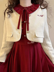 Wine Red Vintage Bow Tie