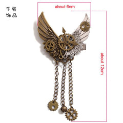 Steampunk Lolita Mechanical Gear Wing Hairclip