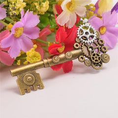 Steampunk Vintage Key Gear Brooch