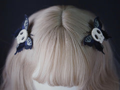 Butterfly Skull Hair Clip
