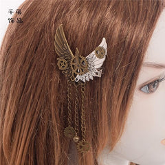 Steampunk Lolita Mechanical Gear Wing Hairclip