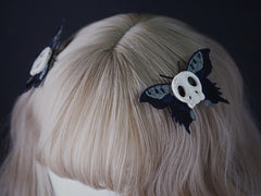 Butterfly Skull Hair Clip