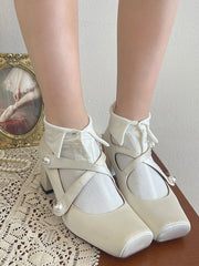 White/Black/Gray Turn-Down Collar Button Design Socks