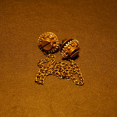 Steampunk Bronze Gear Neutral Shirt Collar Brooch Accessories