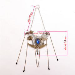 Steampunk Lolita Gear Clock Wing Necklace