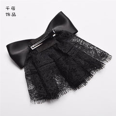 Steampunk Lolita Vintage Bowknot Gear Metal Chain Hairclip