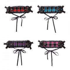 Punk 4 Colors Plaid Hairband