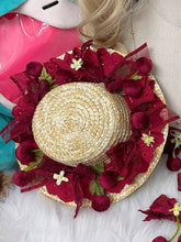 Sweet Lolita Red Cherry Bow Lace Detail Mini Straw Hat