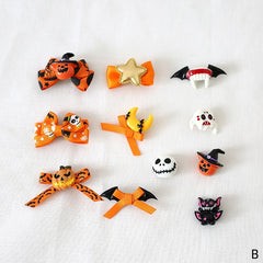 Halloween Purple / Orange Hairclip Set 3 Options