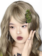 Bronze Butterfly Green Moss Mori Kei Hairclip