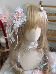 Sweet Lolita Handmade Flower Lace Trim Hairclip/Brooch