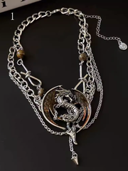 Y2K Dragon Choker/Hairclip/Brooch