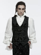 Black Men's Gothic Palace Printed Vest