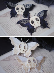 Butterfly Skull Hair Clip