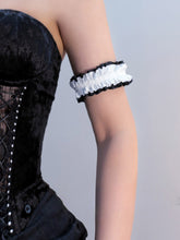 White/Red Lolita Gothic Ruffled Arm Cuff