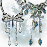 Y2K Butterfly/Dragonfly Necklace with Tassel Decorated