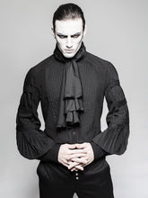 Black Gentleman Steampunk Shirt with Necktie