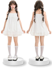 White Lace Trim Bowknots Cami Top