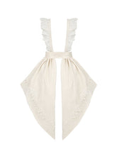 Beige Detachable Shoulder Straps Apron