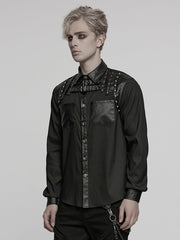 Black Punk Handsome Street Men's Shirt