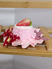 Yellow/Pink Small - sized Sweet Lolita Strawberry Cake Mini Hat