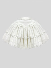 White Short / Long Version Gothic Lolita Skirt