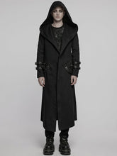 Black Men's Punk Street Hooded Jacket