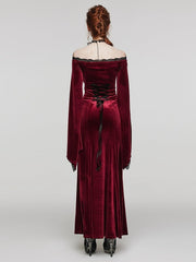 Plus Size Friendly Black and Red Goth Dress