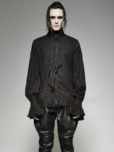 Black Men's Steampunk Tie Shirt