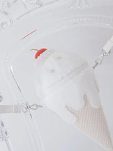 Yume Kawaii White Ice Cream-shaped Plush Crossbody Bag