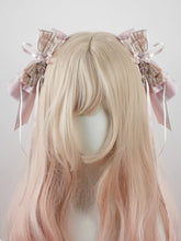 Pink Big Bow Heart Rhinestone Charm Lolita Hairclips