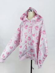 Landmine Style Bear Ear Jacket / Hoodie with Guro Sweet Print Available in 3 Colors