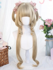 Blonde Hime Cut Long 70-75cm Wig With Bangs