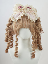 Sweet Lolita Pink Big Bow Ruffled Lace Trim KC