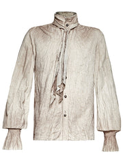 White Men's Steampunk Tie Shirt