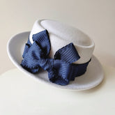 Vintage Lolita Hat with Striped Bow Accent – 3 Color Options