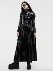 Cyber Rococo Black & Bright Laser Long Coat