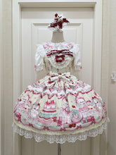 Cakes and Bunny Print Yellow Lolita Dress Sweet Jumper Skirt