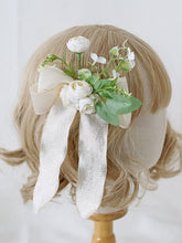 Floral Design Bow Hairclip / Brooch