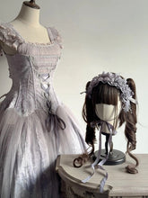 Wisteria Purple Classic Lolita Hairband (Rose & Lace Details)