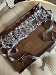 Wisteria Purple Classic Lolita Hairband (Rose & Lace Details)