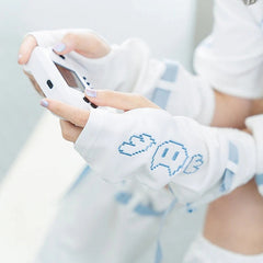 White Wing Embroidery Sleeves