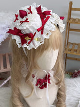 Sweet Lolita White & Red Mini Cake Hat With Clips