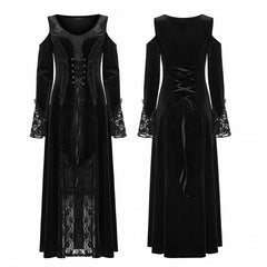 Plus Size Goth Black Lace Dress