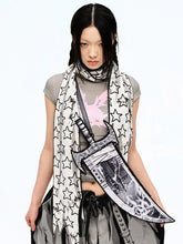 Gray Cartoon Lightning Knife-Shaped PU Crossbody