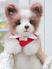 Realistic Dog Plush Backpack/Crossbody Bag - Red Border Collie